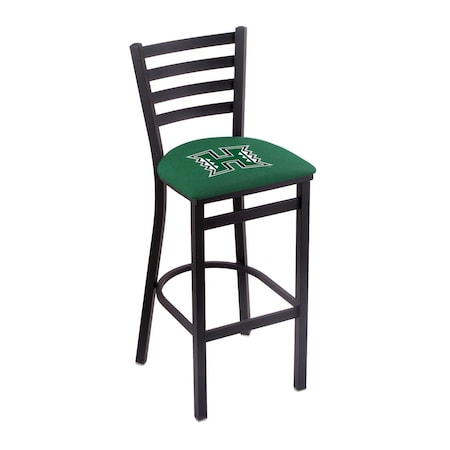 Holland Bar Stool Co 25" Blk Wrinkle Hawaii Stationary Counter Stool, Ladder Back L00425Hawaii