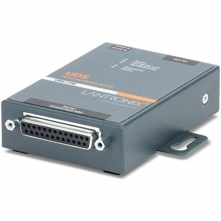 Lantronix SINGLE PORT 10/100 DEVICE SERVER WITH INTERNATIONAL POWER SUPPLY AND ADAPTERS UD1100002-01
