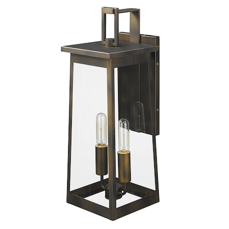 Homeroots Alden 2-Light Oil-Rubbed Bronze Wall Light 398457