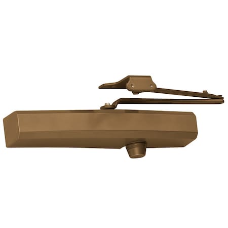 Lcn Grade 1 Cast Aluminum Surface Mount Closer, Size 1-6 Adjustable, Slim Plastic Cover, Statuary Bronz 1450-Rw/PA 690