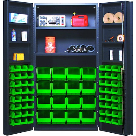 Quantum Storage Systems STORAGE CABINET W/32 GREEN BINS QSC-32-2S-6DSGN