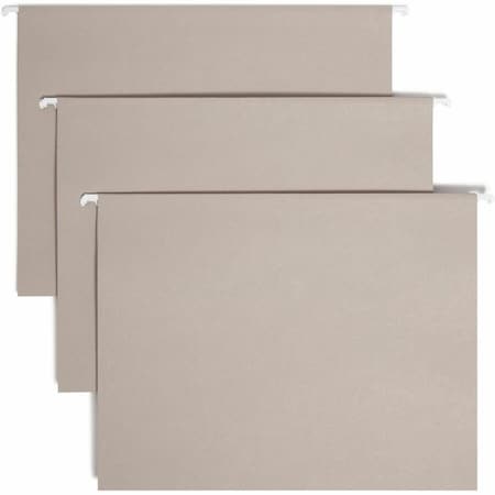 Smead Hanging File Folders, Gray, PK25 SMD64063