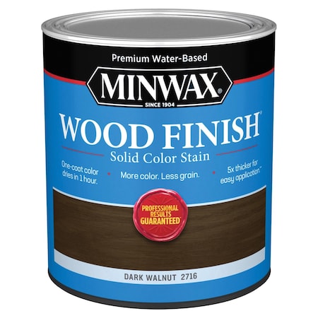 Minwax Wood Finish Water-Based Solid Dark Walnut Water-Based Wood Stain 1 qt 108610000