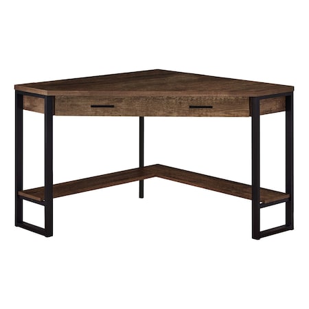 Homeroots 42" Brown and Black Corner Computer Desk 355735