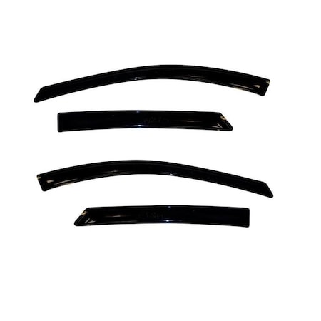 Ventshade Rainguards, Aerodynamic Design, Tape-On, Smoke, Acrylic, Set Of 4 94276