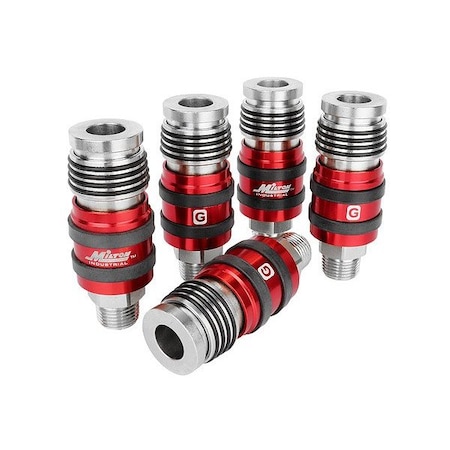 Milton Safety Coupler Set, 1/2" Sz, PK5 1774