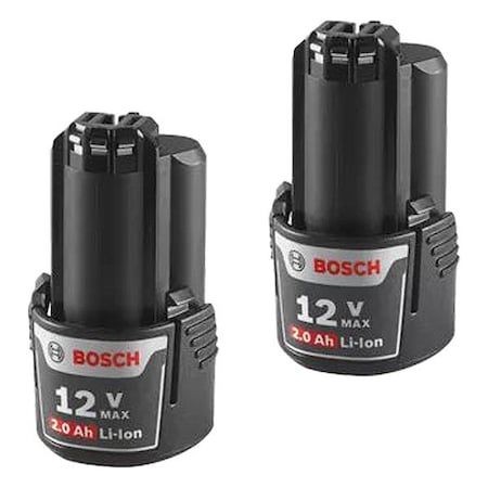 Bosch Battery Kit, 2 Ah, Li-Ion BAT414-2PK