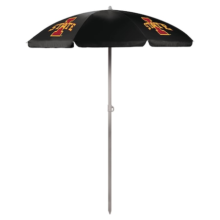 Picnic Time Family Of Brands NCAA Iowa State Cyclones Outdoor Canopy Sunshade Beach Umbrella 5.5' - Small Patio Umbrella 822-00-179-234-0