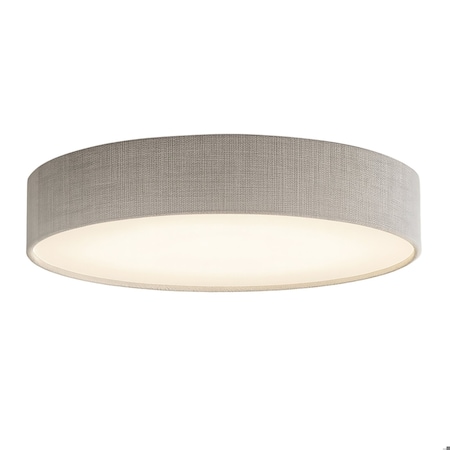 Afx Ashland LED Flush Mount - 19in Dia. - Grey Linen ALDF19LAJUDGY