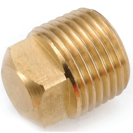 Anderson Metals Pipe Plug, 38 in, MIP, Square Head, Brass 756109-06