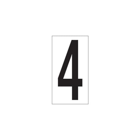 Bubblefast 3 1/2'' ''4'' Vinyl Warehouse Number Labels BFDL9304