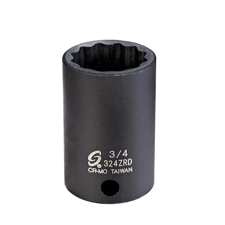 Sunex 3/8 in Drive 3/4 in 12Pt Semi-Deep Impact Socket 324ZRD