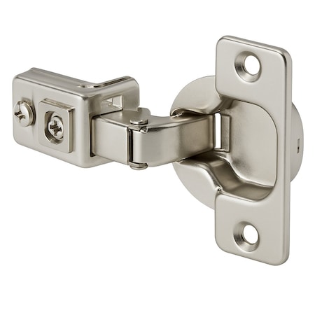 Sapphire 1-1/4 in. Partial Overlay Soft-Closing No Radius Cabinet Hinge in Satin Nickel, 2PK SP-803981