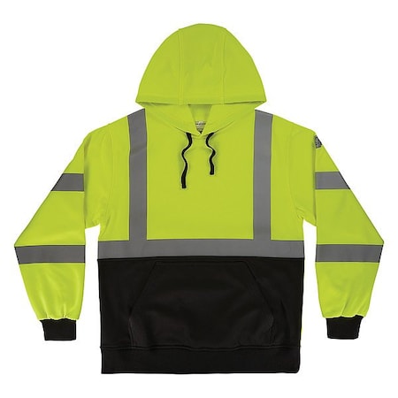 Ergodyne Hi-Vis Sweatshirt, M, Lime 22873