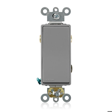 Leviton Decora Plus Rocker 3-Way 20A Gray 5623-2GY