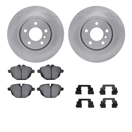 Dynamic Friction Co DFC Rotors with EURO 5000 Ceramic Brake Pads includes Hardware 6612-31484