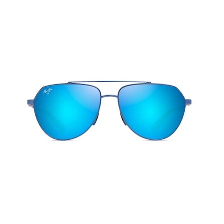 Maui Jim Waiwai Men's Matte Trans Blue Frame Blue Hawaii Lens Polarized Sunglasses 6.03429E+11