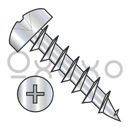 Oxoxo 8-11X3/4 Phillips Pan Deep Thread Wood Screw Full Thread Zinc Bake, 8000PK 530073