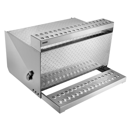 Vevor Semi-Truck Step Tool Box 31 in x 30 in x 19 in Heavy Duty Aluminum Step Toolbox 30-30-19