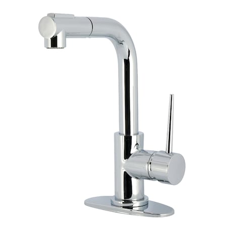 Kingston Brass Single-Handle Pull-Out Bar Faucet, Polished Chrome LS2411NYL
