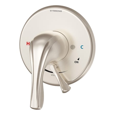 Symmons Shower Valve Trim Kit Wall Mounted with Single Handle Volume Control Lever (Valve Not Included) S-9600-PLR-TRM-STN