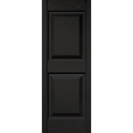 Builders Edge 15''x39'' Black Panel Shutter, 2PK 43140039002