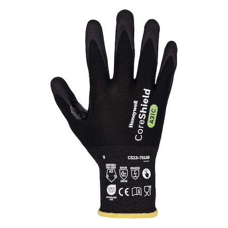 Honeywell Cut Protection Glove, Cut Level A3 , Nitrile Micro-Foam , Foam , M 1 PR CS23-7518B-8