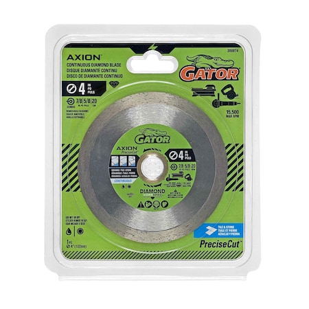 Gator Finishing 4 in. PreciseCut Continous Diamond Blade, Tile and Stone 389874