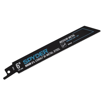 Spyder 6 Inch 14 TPI Metal Cutting Bi-Metal Reciprocating Saw Blade, 5 Pieces - 200428-5
