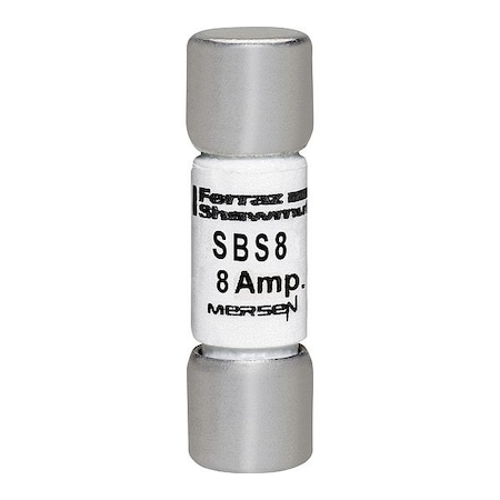 Mersen Fuse, 1 3/8 in L, 600 V AC, 8 A SBS8