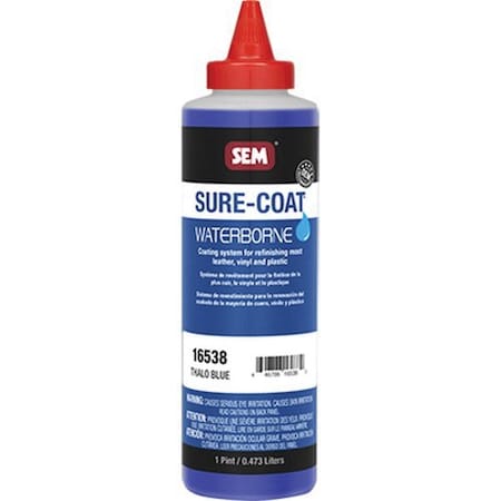 Sem Sure-Coat Waterborne Mixing System, 1 Pint Can, Thalo Blue, Liquid 16538