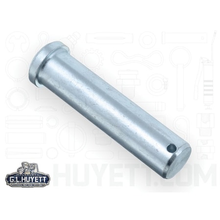 Huyett Clevis Pin, Zinc Plated, 0.750 in Dia x 2.766 in Overall L x 3.000 in Shank L x 0.156 in Hole Dia CLPZ-0750-3000