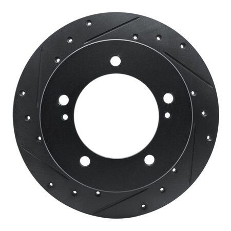 Dynamic Friction Co DFC Brake Rotor - Drilled and Slotted - Black 633-47058L