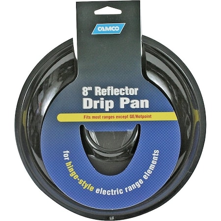 Camco Usa Drip Pan, For: Hinge-Style Electric Range Elements, 8 in Dia 00473