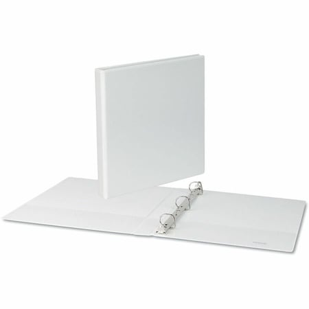 Universal Universal Economy D-Ring Vinyl View Binder, 1" Capacity, White UNV20742***