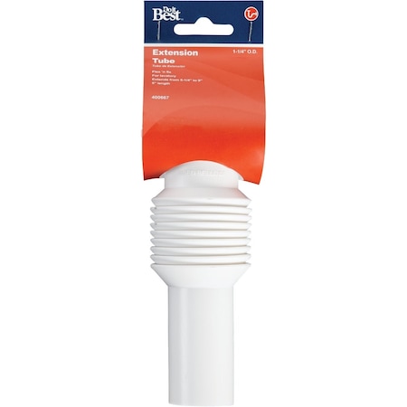 Do It Best 1-1/4''x9'' Wht Plastic Extension Tube DIB812-5