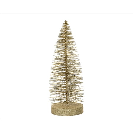Decoris Gold Brush Mini Tree Table Decor 12 in. 680890