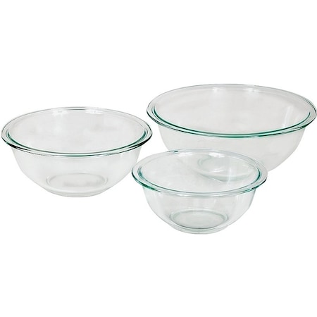 Oneida 81572L11 Mixing Bowl Set, Glass, Clear 81572L20