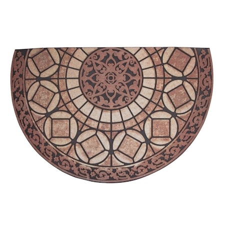 Simple Spaces Door Mat, 33 in L, 21 in W, Flocking Pattern, Polyester Surface T450