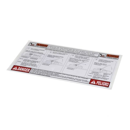 Henny Penny LID INSTRUCTION LABEL 67329