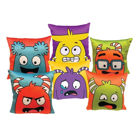 Open The Joy Emotions Pillow, Plush Feeling Faces for Kids, 6-Piece Set (2 Large, 2 Medium, 2 Small) EMOPILLOWS