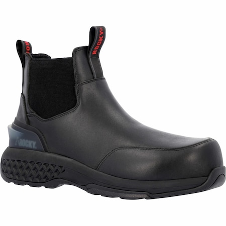 Rocky Rocky Station, Unisex 6 in Composite Toe Slip-On Work Boot, Black, 14, M, RKD0114 RKD0114