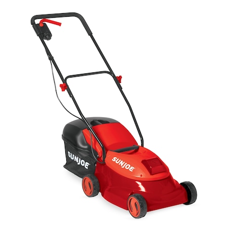 Sun Joe Cordless Lawn Mower, 14 inch, 28V, 5 Ah, Brushless Motor (Red) MJ401C-XR-RED
