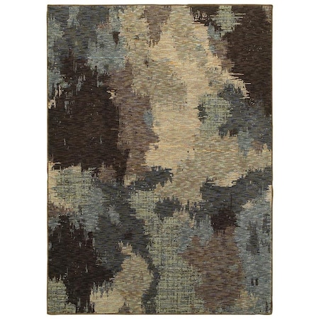 Oriental Weavers Evolution Indoor Contemporary Abstract Round Rug, Blue 7 ft. 10 in. E8011B240RDST