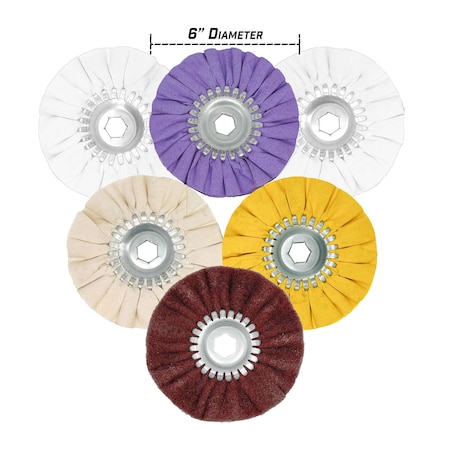Renegade Products Usa 6 in Mini Airway Buffing Wheels FAW6XMBN2