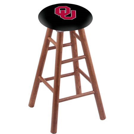 Holland Bar Stool Co Oak Counter Stool, Medium Finish, Oklahoma Seat RC24OSMed