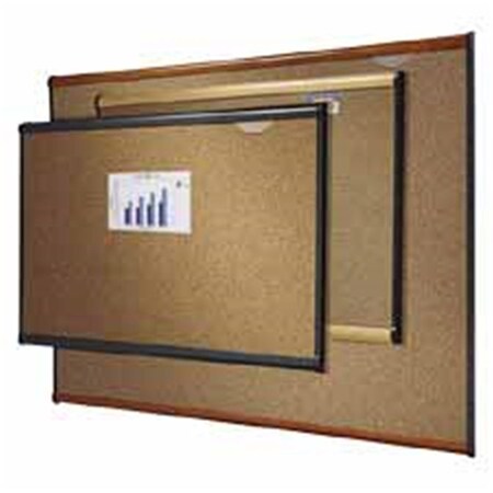 Easy-To-Organize Bulletin Board- 6ft.x4ft.- Light Cherry Frame EA939898