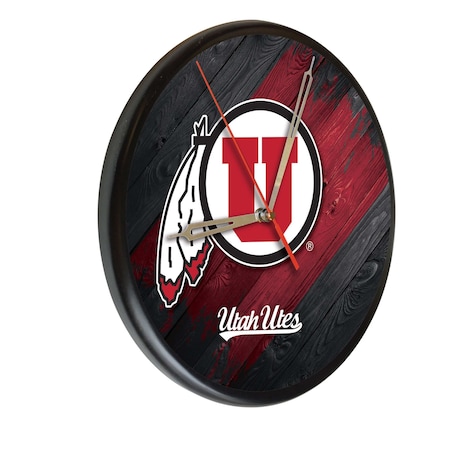 Holland Bar Stool Co University of Utah 13" Solid Wood Clock WClkPBlkUtahUn