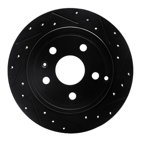 Dynamic Friction Co DFC Brake Rotor - Drilled and Slotted - Black 633-48058R