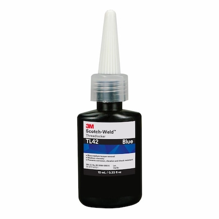 3M Scotch-Weld TL42 ANAEROBIC THREADLOCKER, 10 ML, LIQUID FORM, BLUE 7100039190